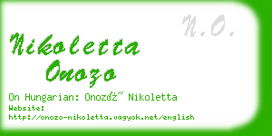 nikoletta onozo business card